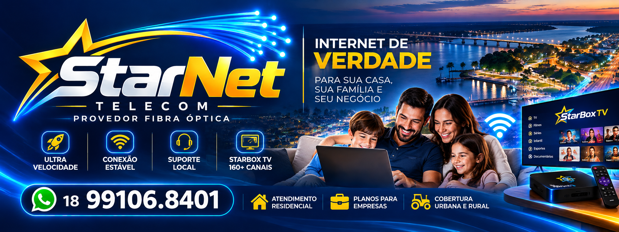 StarNet Telecom - Provedor Fibra Óptica